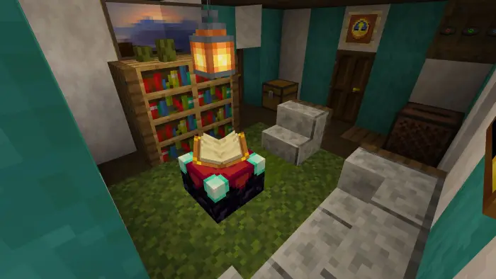 Enchanting room with bookshelves and chairs
