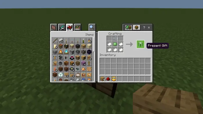 Crafting menu showing Present Gift item