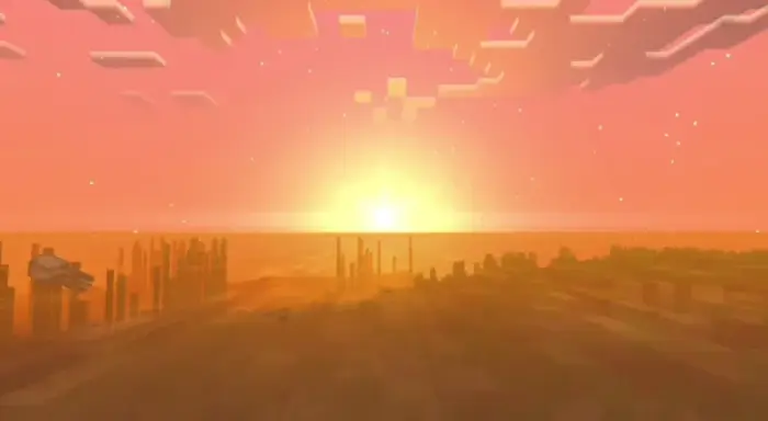 Vibrant sunset with realistic lighting effects