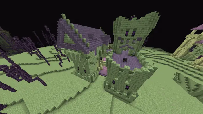 Castle-like endstone fortress structures