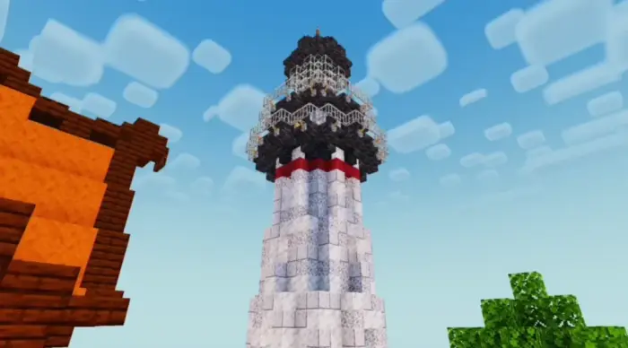 Lighthouse with enhanced lighting effects