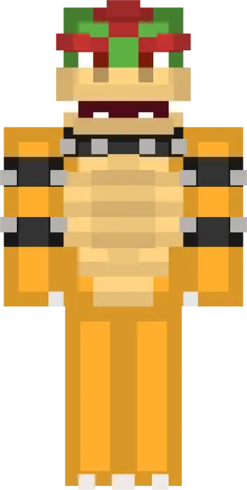 Pixelated Funko-style Bowser character skin