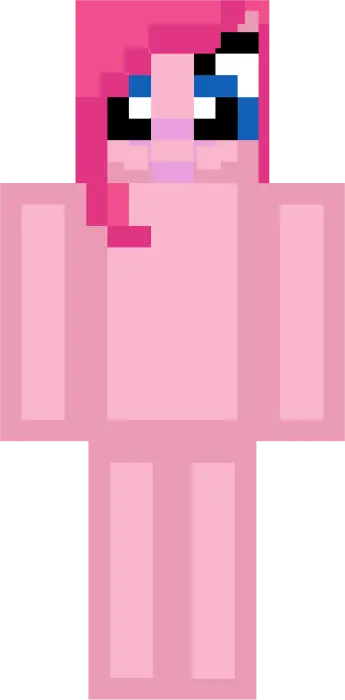 Pixelated pink pony character skin design