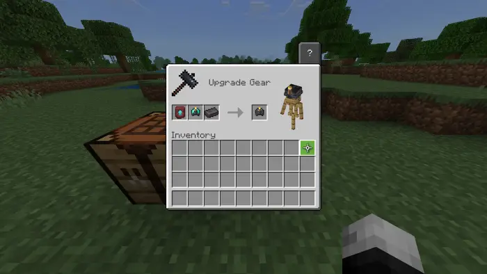 Upgrade gear menu with dynamic lighting item