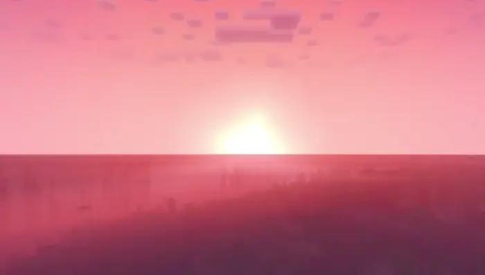 Vivid sunset with enhanced shader lighting