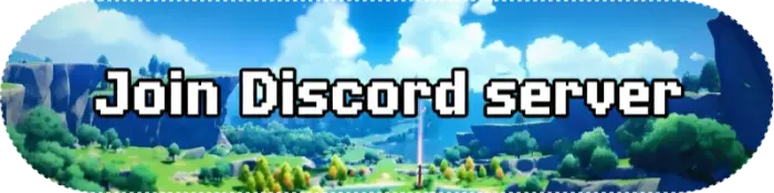 Pixel text Join Discord server, Teyvat backdrop