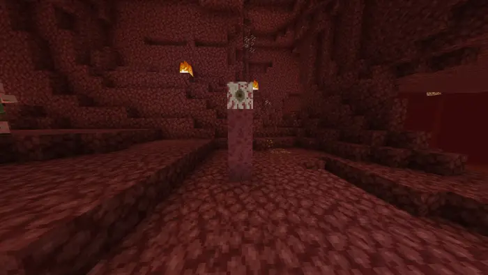 ALT Strange pillar in a crimson cave biome