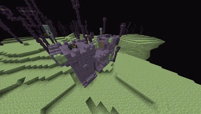 Castle-like fortress in the End dimension