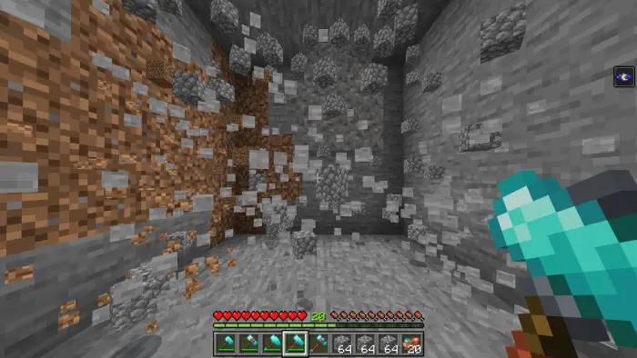 Wide area mining with a diamond hammer tool