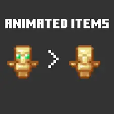 Two pixel art totems with animation effect