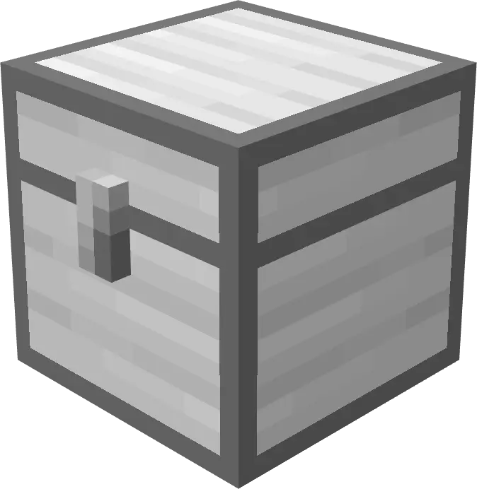 Iron chest block with pixelated texture