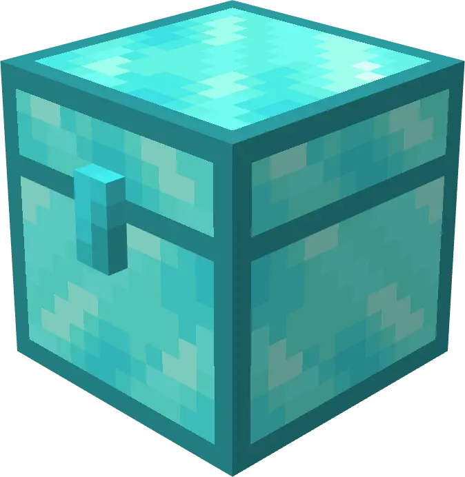 Diamond-themed animated storage chest block