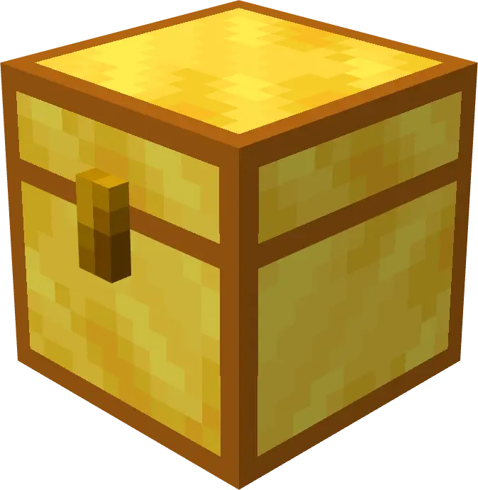 Gold animated storage chest block