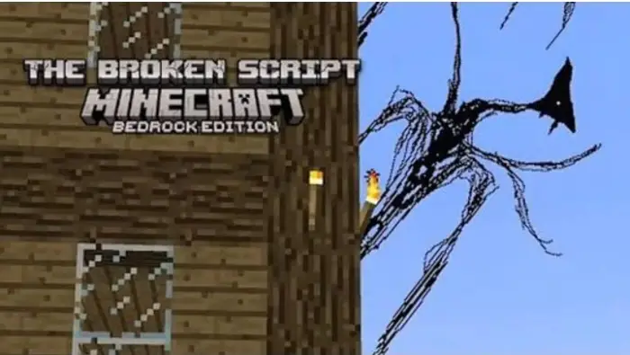 ALT Glitchy shadow creature near wooden house