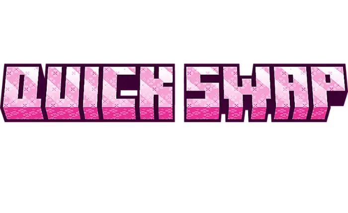 Pixelated pink Quick Swap mod logo