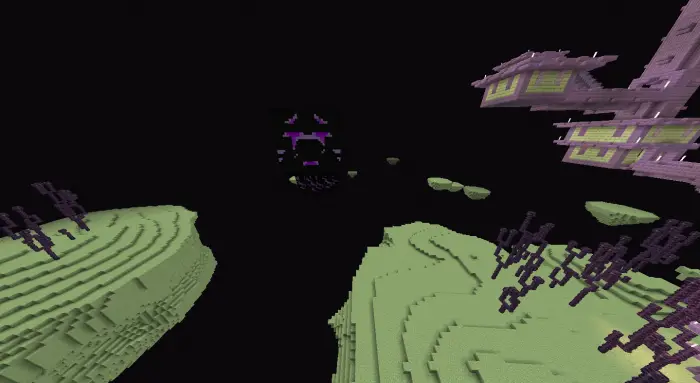 End dimension landscape with floating islands