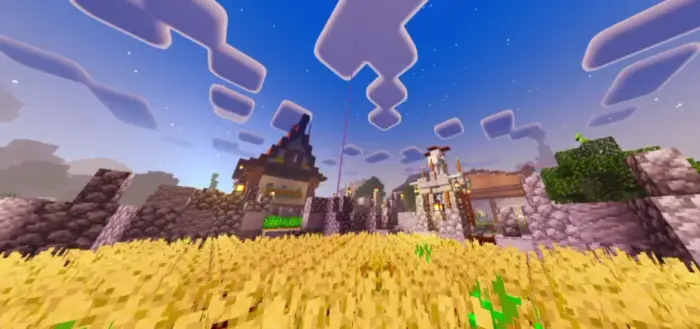 Golden wheat field with vibrant sun rays.