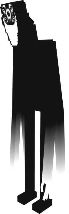 Shadowy horror figure with multiple eyes