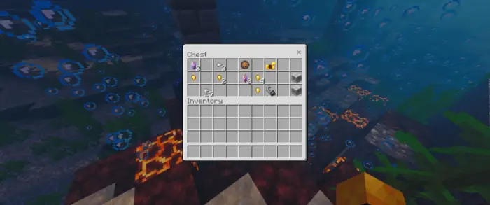 Underwater chest with new potion items