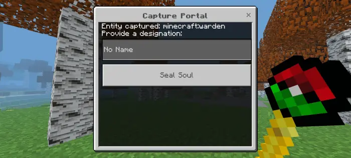 Mob capture interface with custom tool