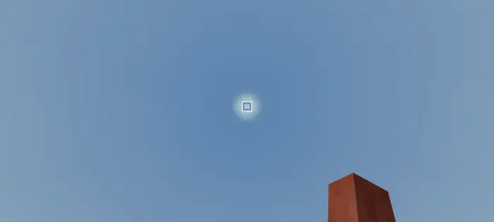 Darkened sun in a clear sky