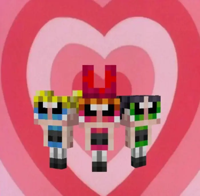 Pixelated Powerpuff Girls Allay reskins