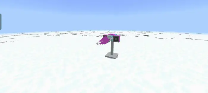 Pixelated deployable machine gun on stand