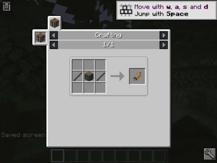 Crafting recipe for a new food item