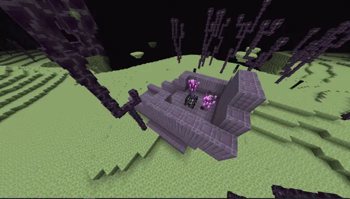 End dimension structure with mob spawner
