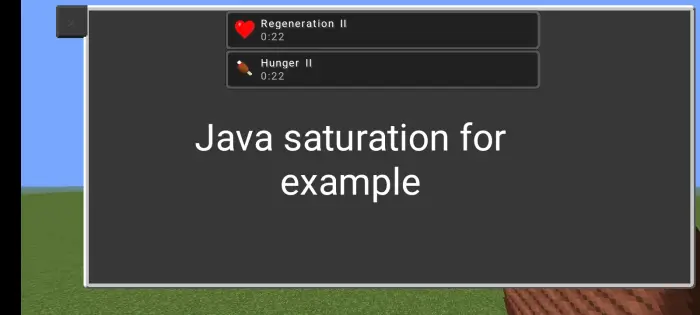 Status effects and Java saturation example