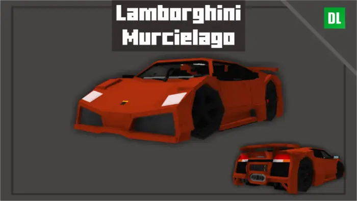 Blocky orange Lamborghini Murcielago mod car