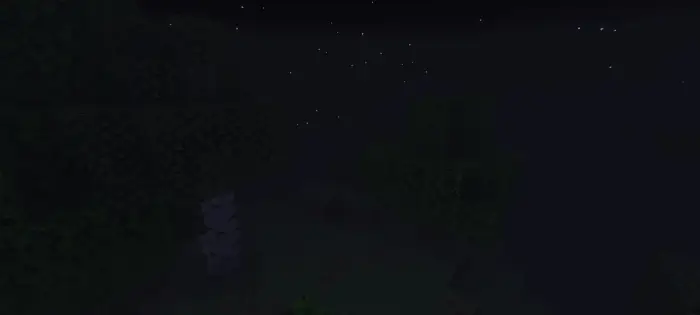 Soft purple mist at night under stars