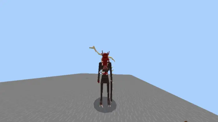 Wendigo creature standing on flat terrain