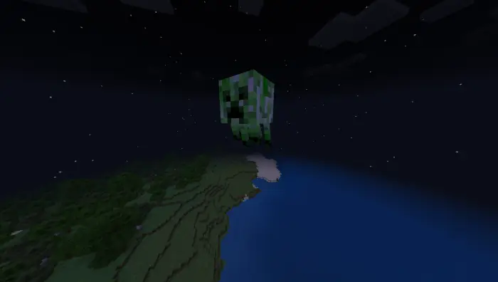 Floating creeper-spider hybrid at night