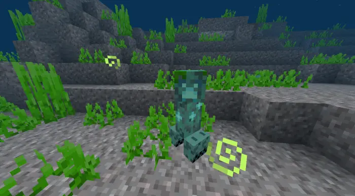 Underwater creature surrounded by sea plants