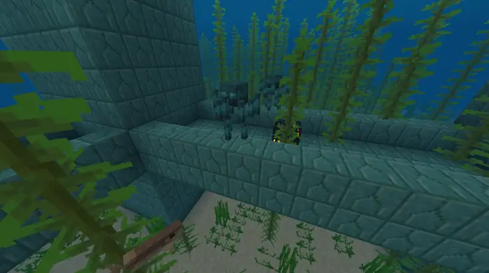 Underwater ruins with new hostile mobs