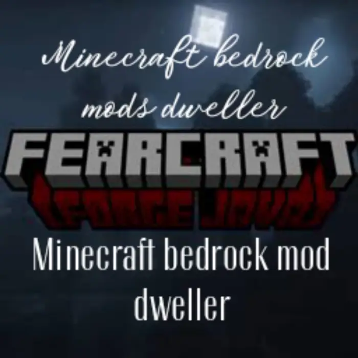 Dark mod logo with Fearcraft text overlay.