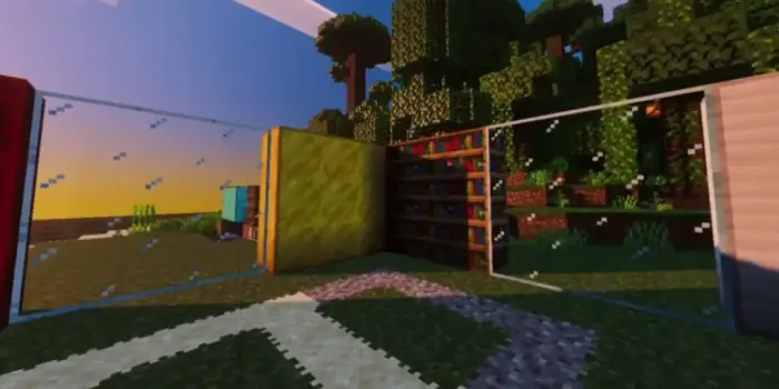 Seamless glass and bookshelf texture upgrade