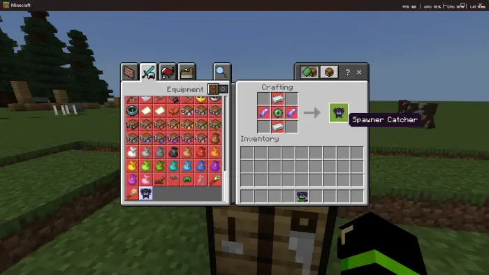 Crafting a Spawner Catcher in-game