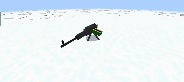 Pixelated deployable machine gun on tripod