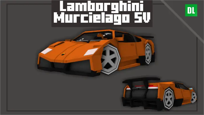 Orange blocky Lamborghini Murcielago SV mod