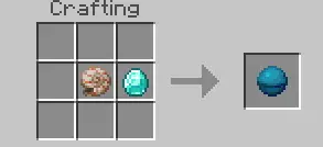 Crafting recipe for a rare blue orb item