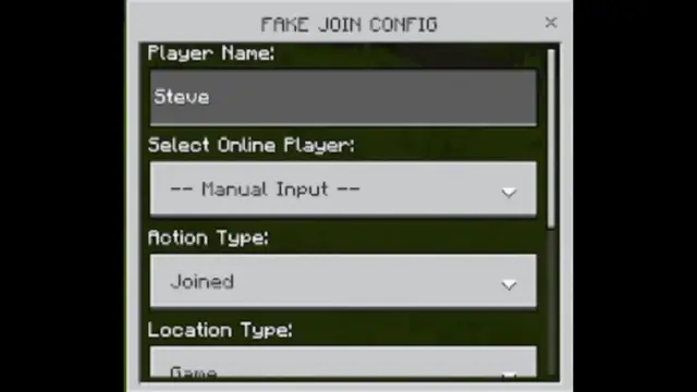 ALT Fake chat join config menu interface