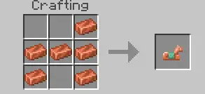 Copper ingots crafting a horse item