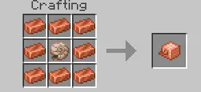 Crafting recipe using copper and a shell