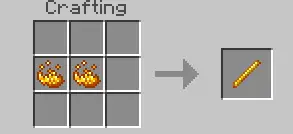Blaze powder crafting recipe for blaze rod