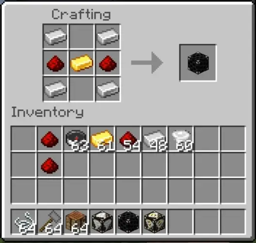 Crafting recipe for a weather sensor block