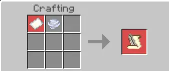 Crafting recipe for a scroll with paper and string
