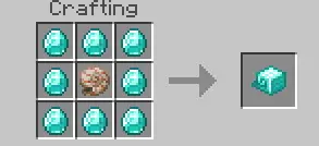 Rare item crafting recipe with diamonds