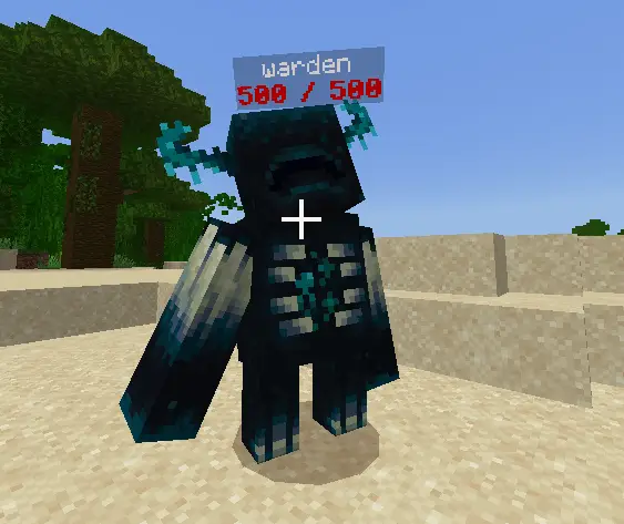 Warden with visible health bar on screen